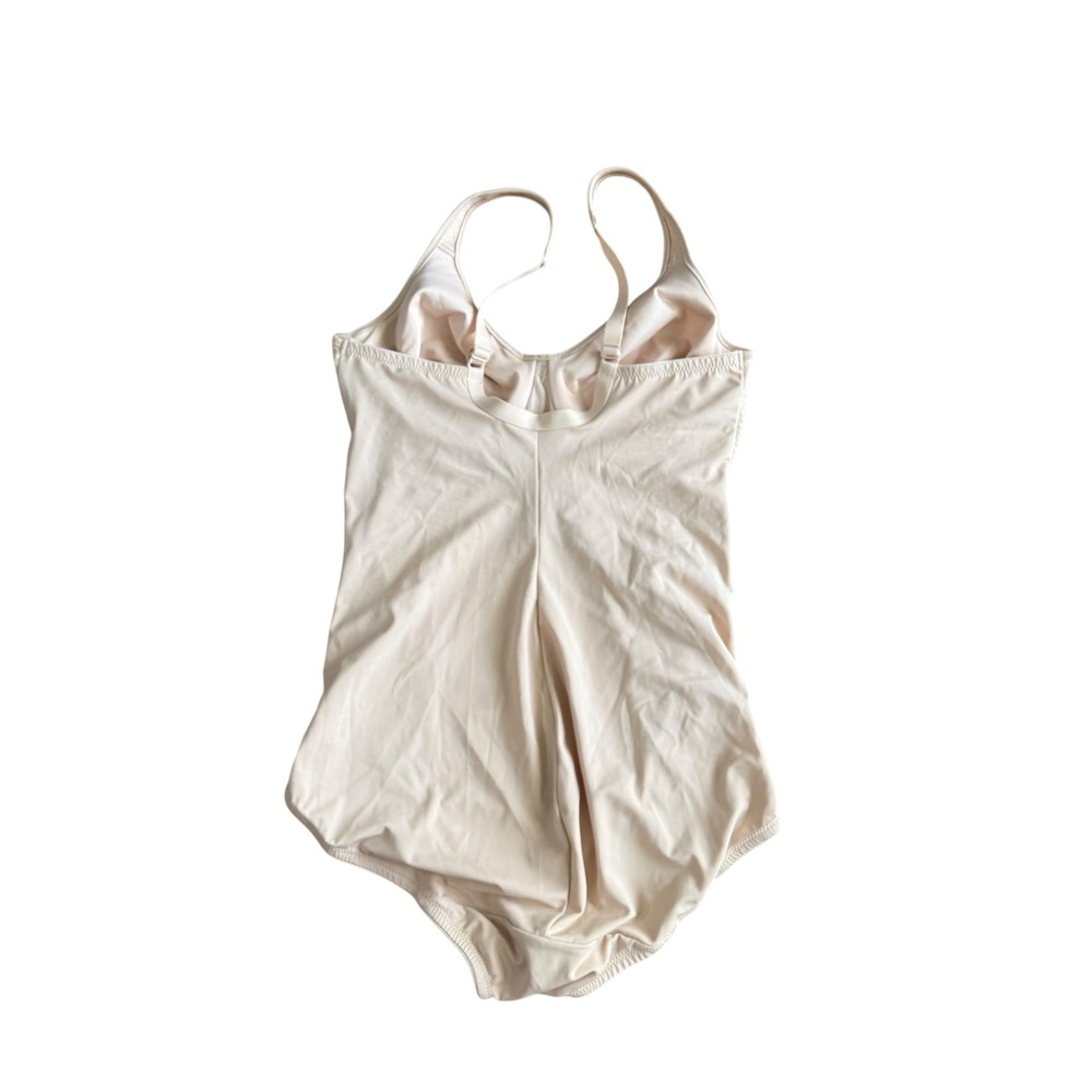 Bali Women Nude Firm Control Shapewear Bodysuit Built-In Minimizer Bra 36C 1009 - Picture 3 of 6